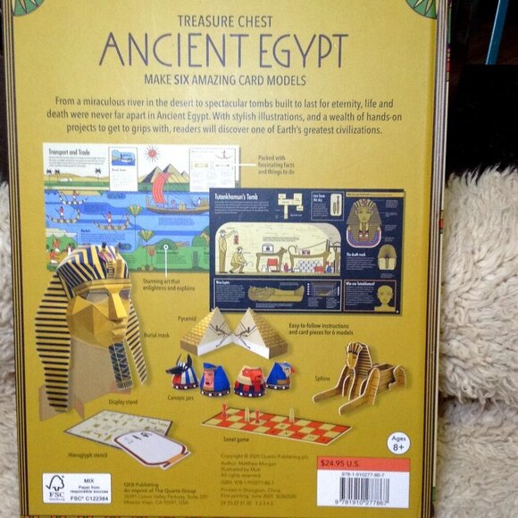 NWOT Treasure Chest of Ancient Egypt; Learning, Book with puzzles, Intriguing - Picture 2 of 6